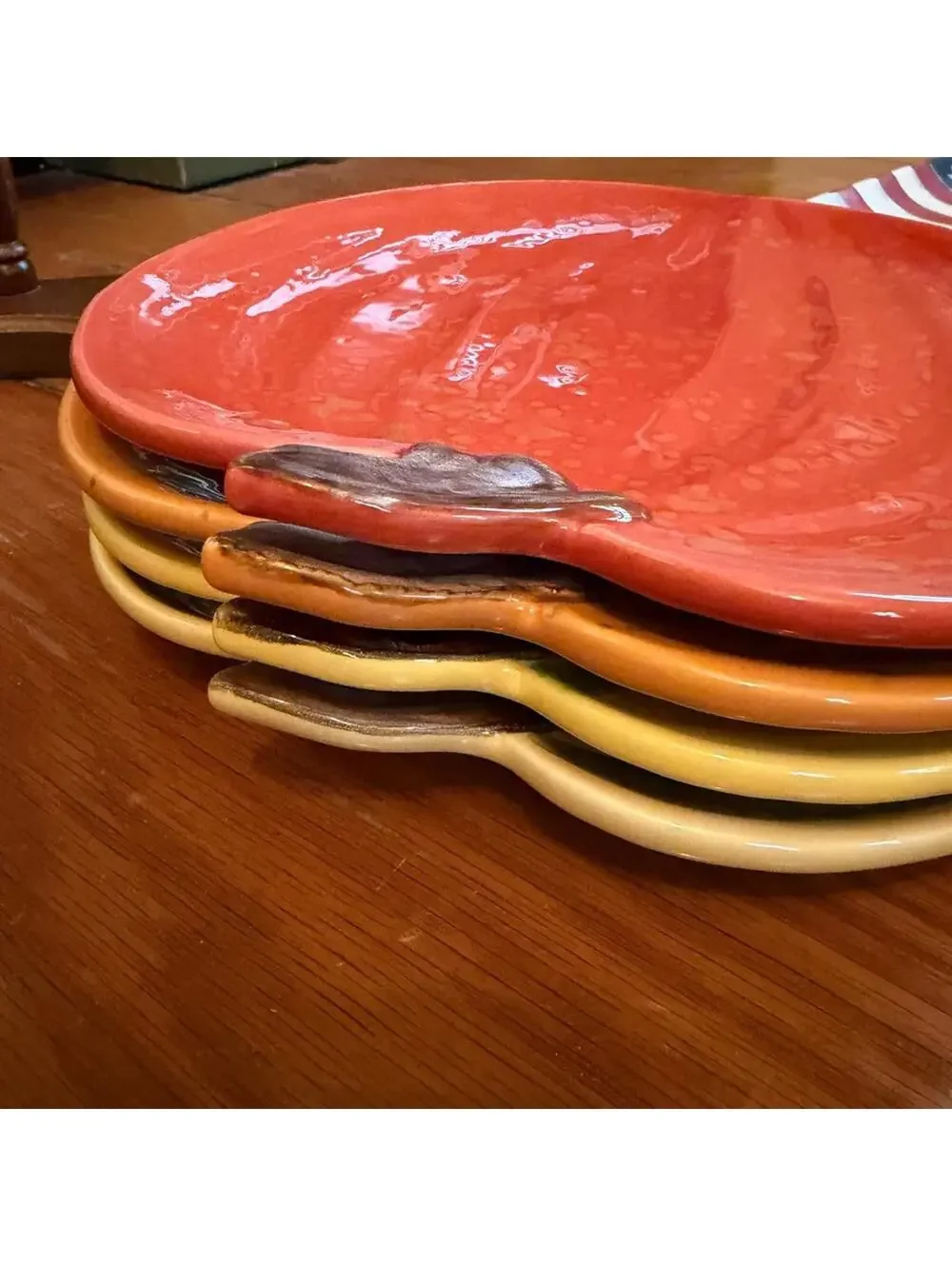 Vintage Williams Sonoma Autumn Gourd collection plates - set of 4